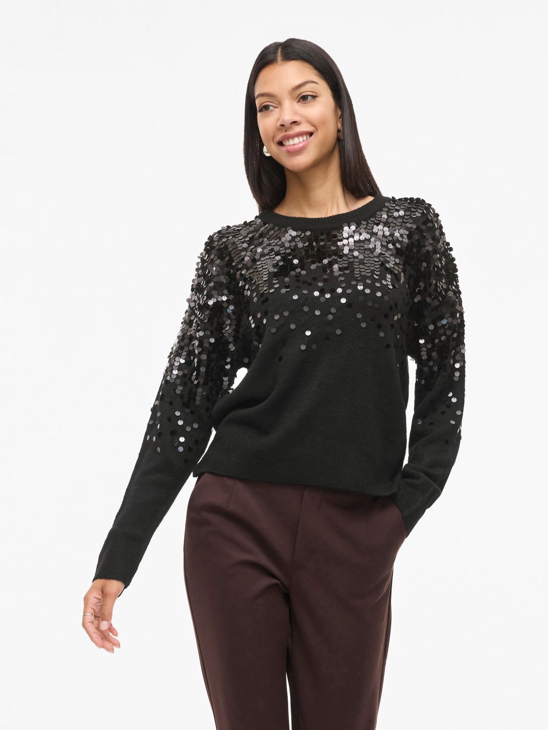 Vila VISIQUIN O-NECK L/S GLITTER KNIT TO: 295042001 14111877