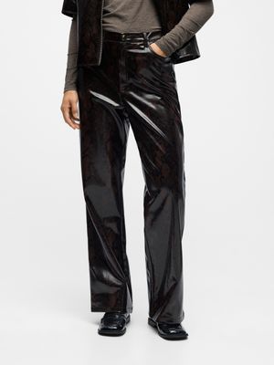 Object OBJEBBA HW STRAIGHT SNAKE PANT 141 Seal Brown/Black sna 23047958