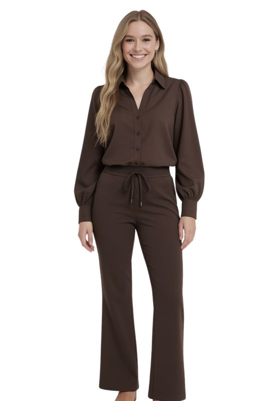 Mi Piace Broek straight Espresso MP202136