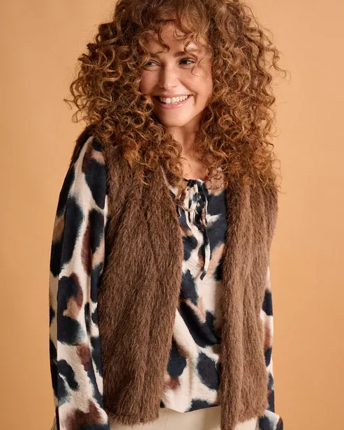 FOS Amsterdam Gilet Margriet Beaver Bruin 7602