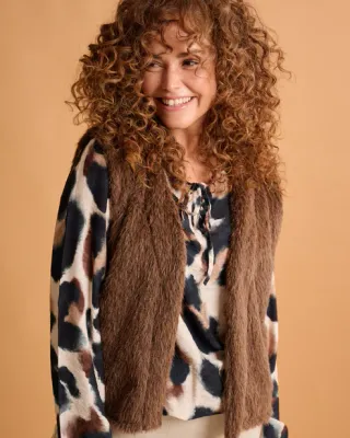 FOS Amsterdam Gilet Margriet Beaver Bruin 7602