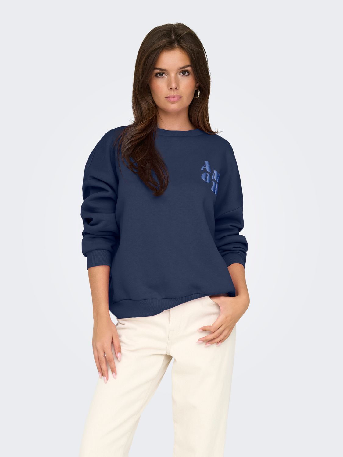 Only ONLMAREY L/S O-NECK PRINT BOX CS SW: Naval Academy/Amor surt the we 1533765