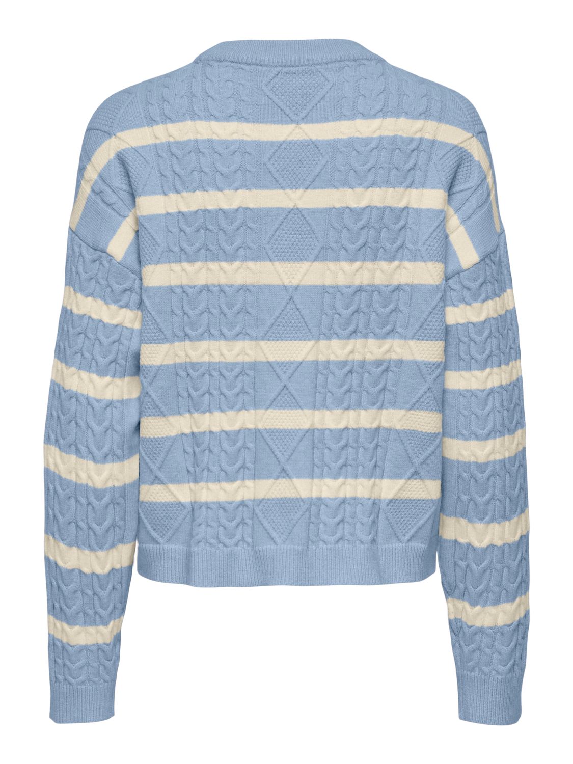 Only ONLKATIA LS CABLE O-NECK PULLOVER C: Cashmere Blue/Melange/Babys Br 1536059
