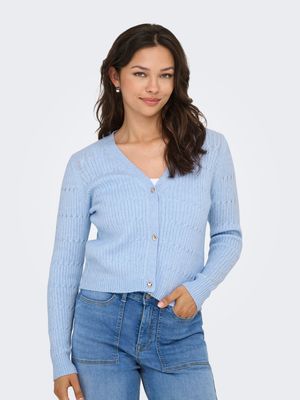 Only ONLKATIA LS VNECK CARDI KNT NOOS Kentucky Blue/W. Mel 15310902