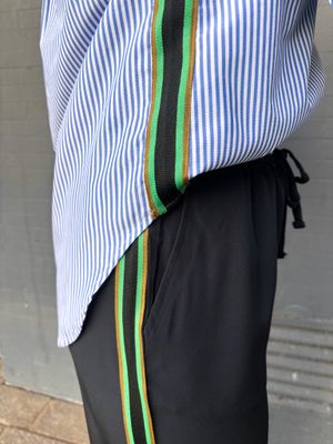 Vila VIKALAN HW STRIPE DETAIL PANTS Black Beauty/STRIPE 14111934