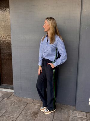 Vila VIDOJA LS STRIPED TAPE SHIRT Navy Blazer/MULTICOL 14111986