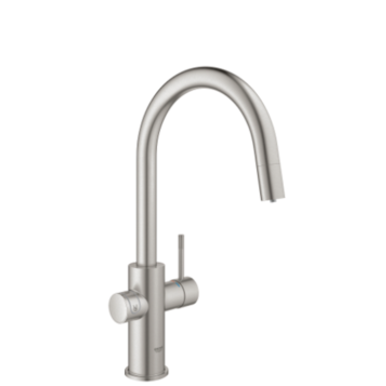 Professional C-uitloop - Met mousseur - Supersteel