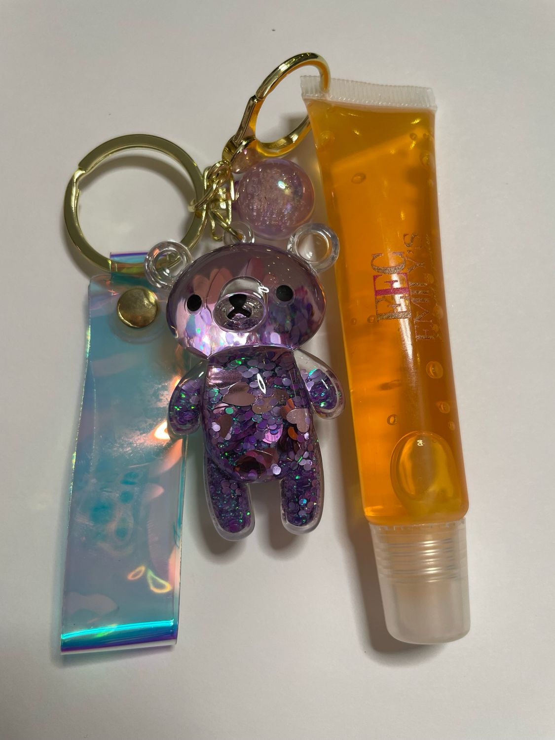 Preteen Lipglosses Mango with Bear Keychain 