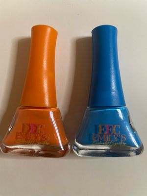  Orange Sherbet &amp; Blue Ocean Preteen Nail Polish Set 💅 