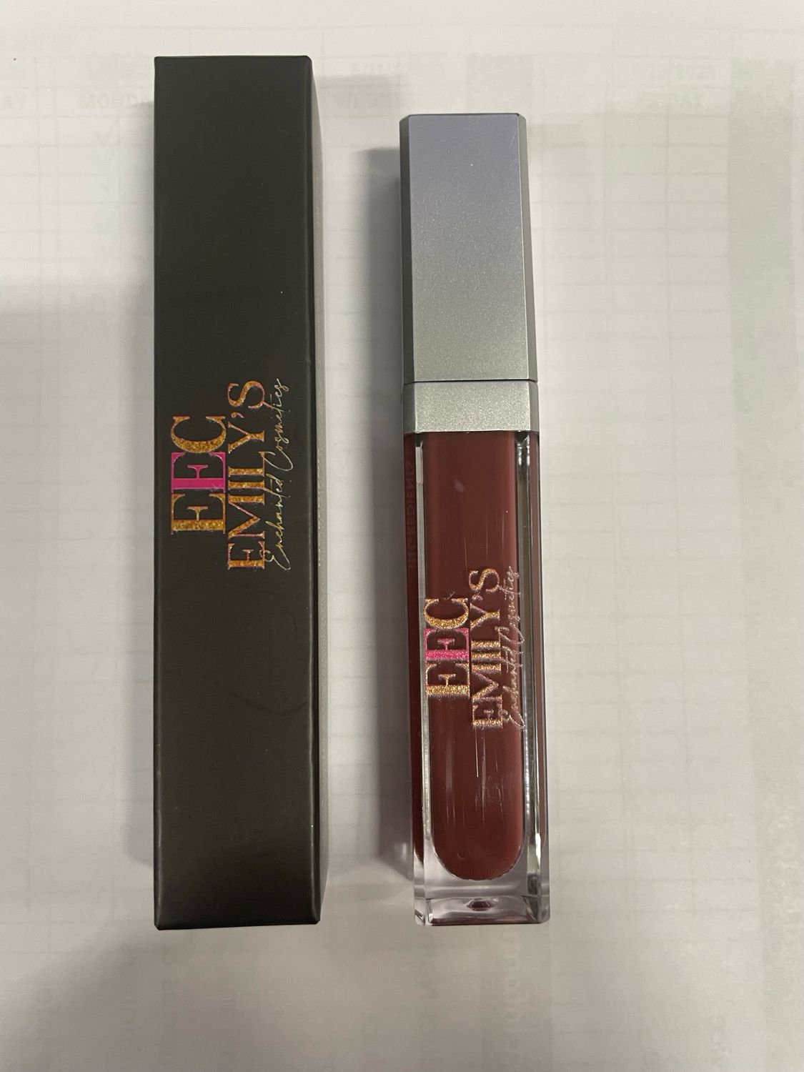 LED Light &amp; Mirror Lipgloss Black Berry #30