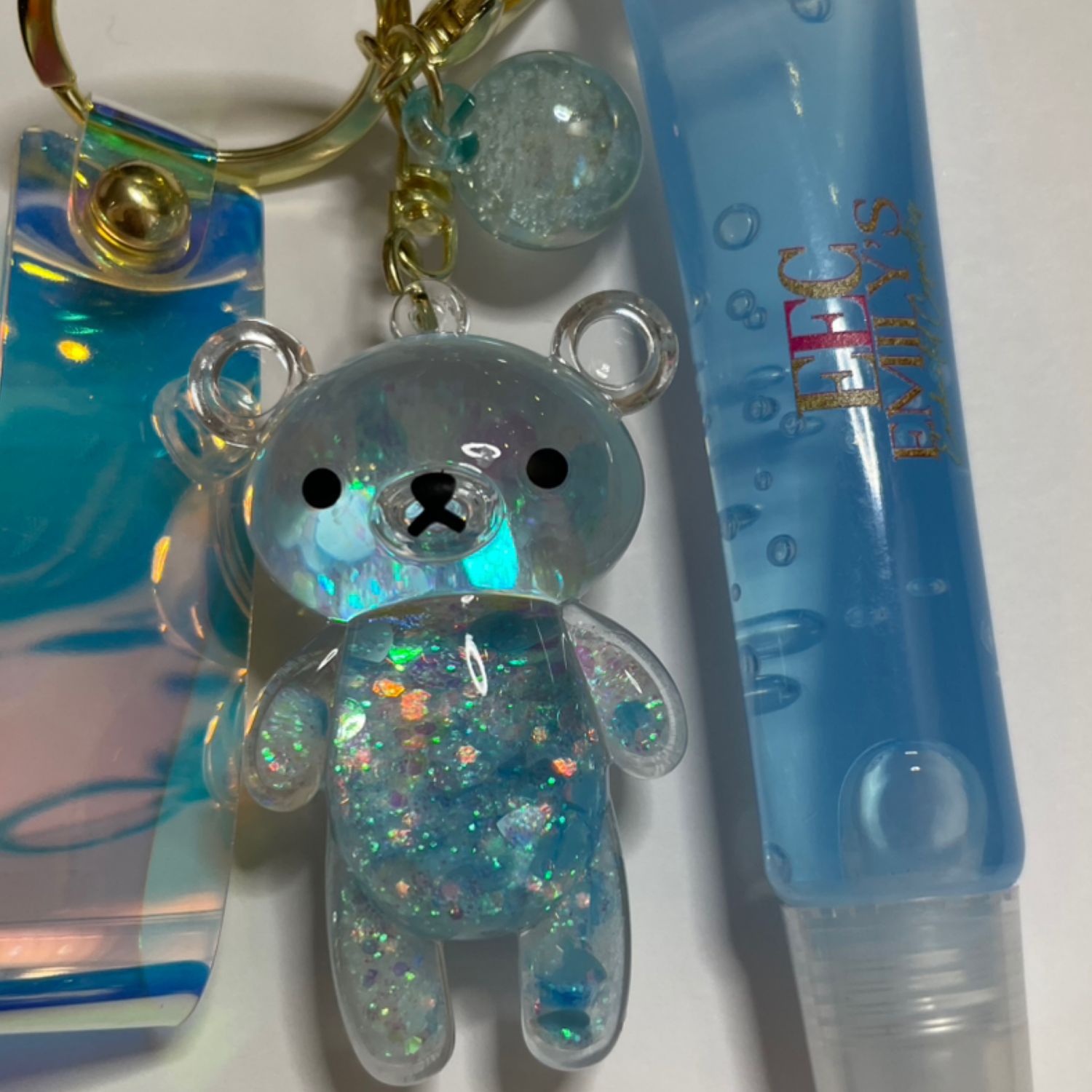 Preteen Mint LipGlosses with Teddy Bear Keychains