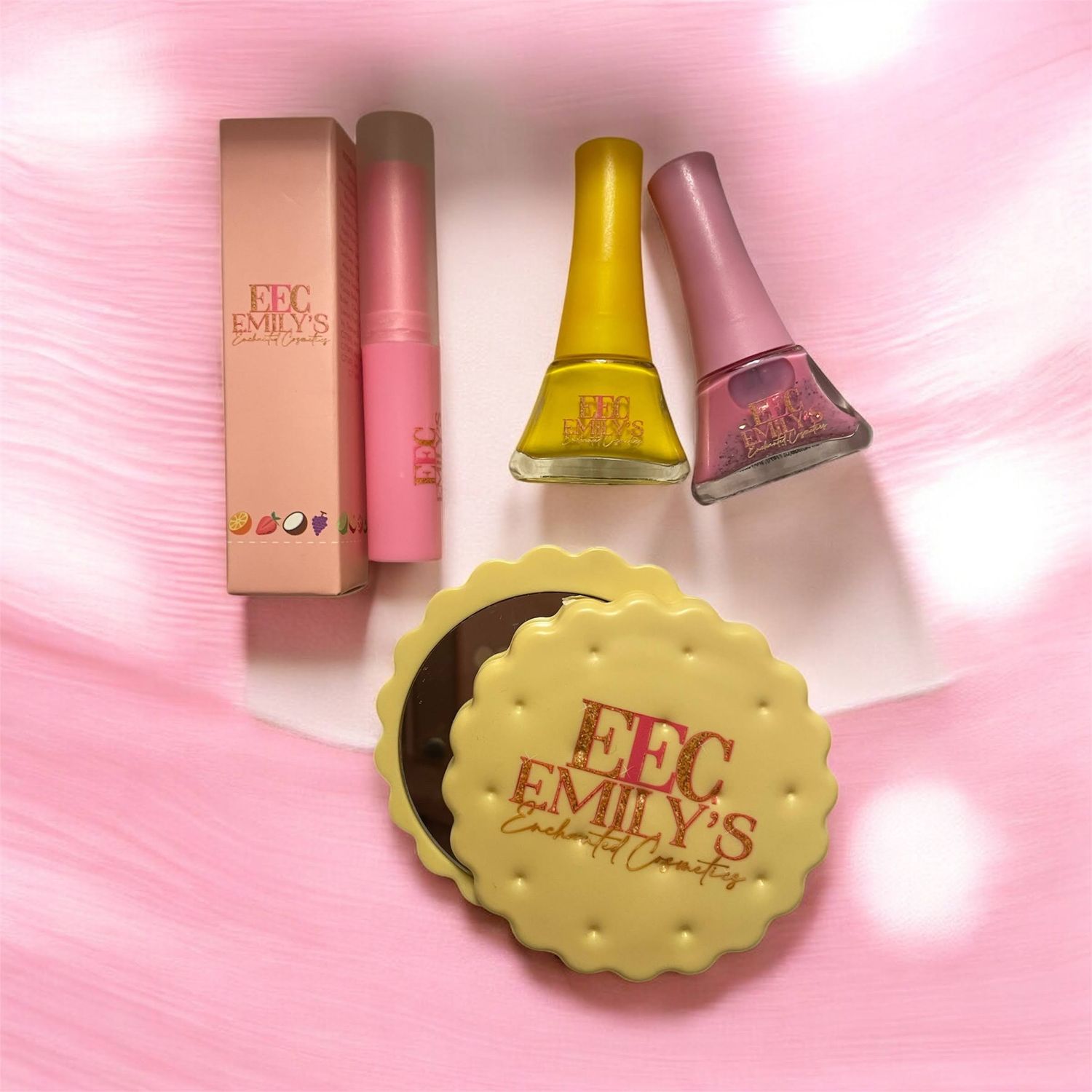 Preteen Set Mirror, 2 Nail Polishes &amp; Lip Balm