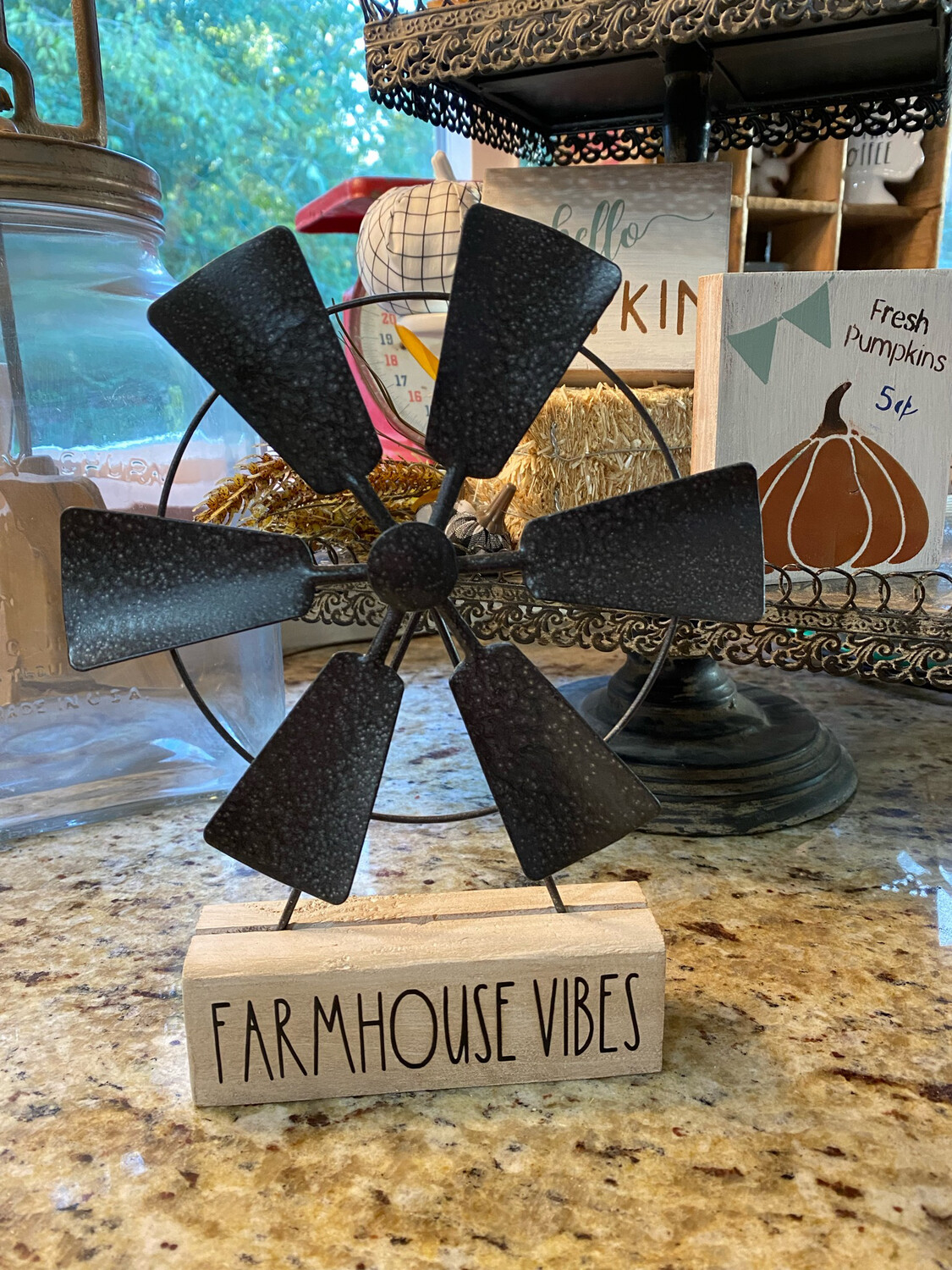 Adorable Little Rustic Farmhouse Style Windmill