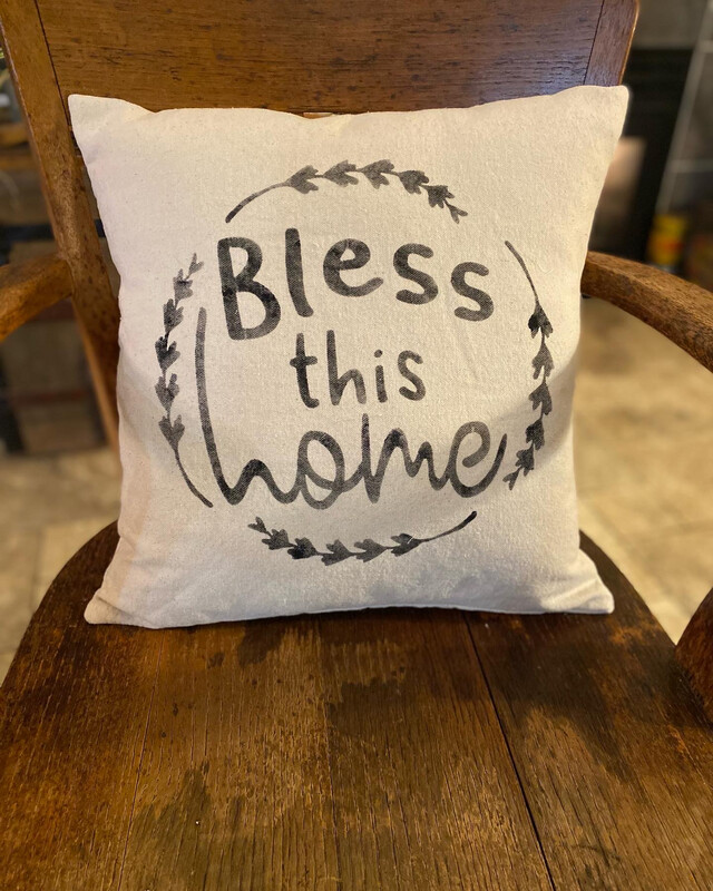 #61 Pillow - Bless this Home 18x18