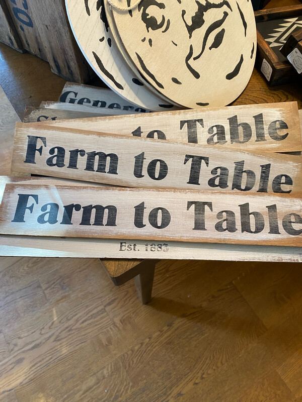 Farm to Table Rustic Wooden Slat Sign