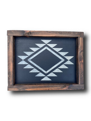Boho Western Pendleton Inspired Rustic Wood Sign