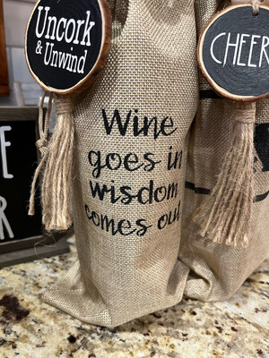 Burlap Wine / Bottle Bag
