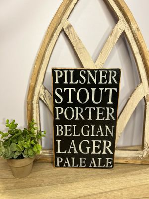Beer Lovers Rustic Wood Sign
