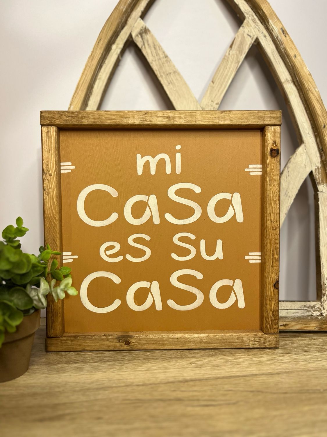 Mi Casa Es Su Casa Rustic Wood Sign