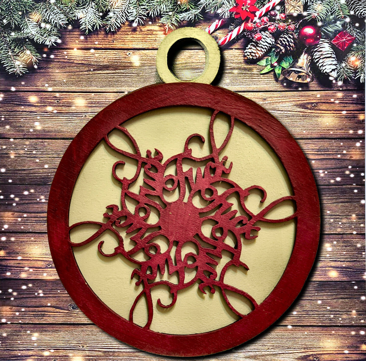 Mandala Curse Word Ornament