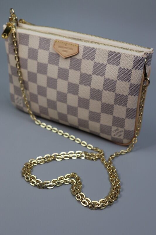 Oval Crossbody Chain Strap - Gold - Flat