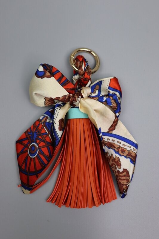 Scarf Keychain  Tassel, Color: Orange