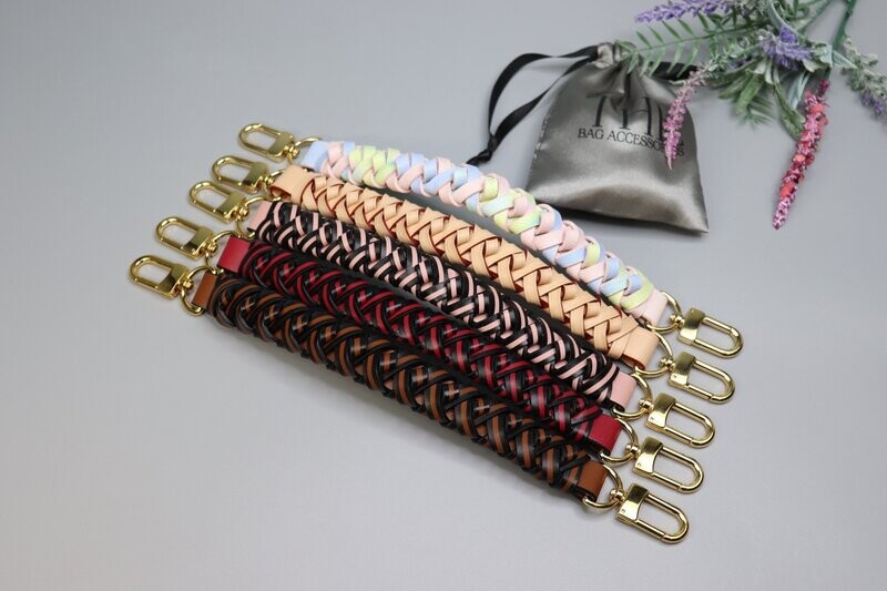 Braided Genuine Leather ​Removable Top Handle