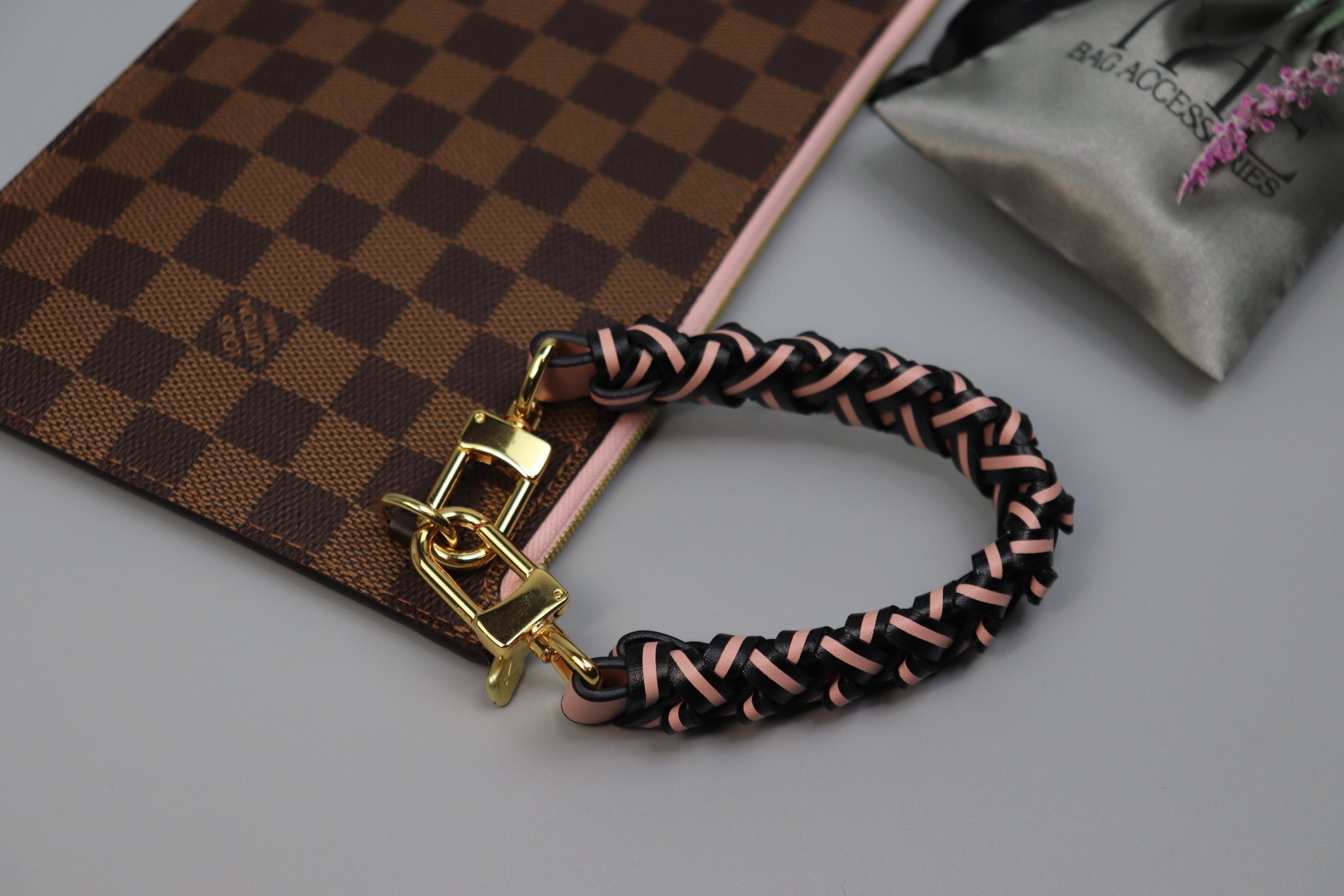 Braided Genuine Leather ​Removable Top Handle