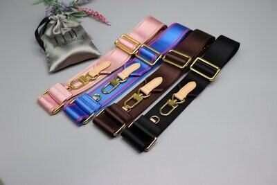 Nylon and Leather Adjustable Crossbody Strap