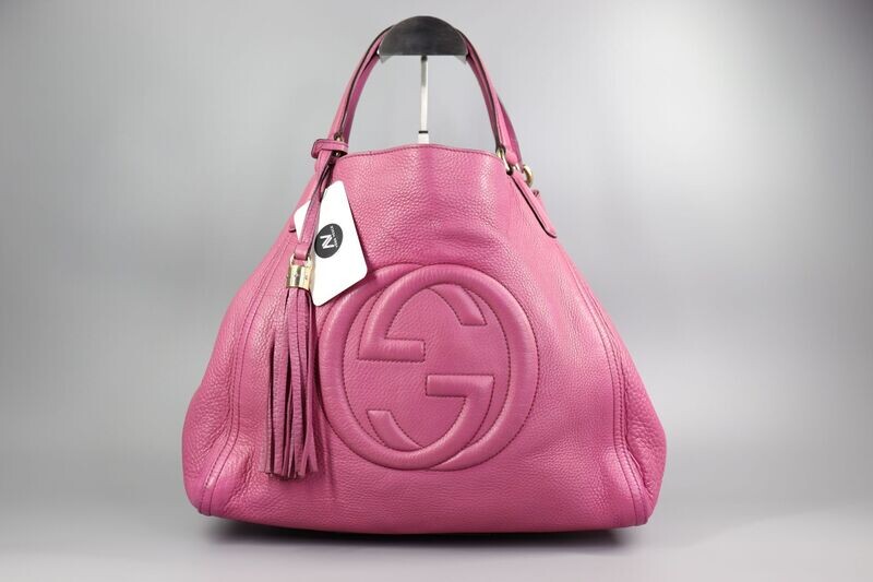 GUCCI Hand Tote Bag Soho Leather GG