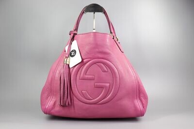 GUCCI Hand Tote Bag Soho Leather GG