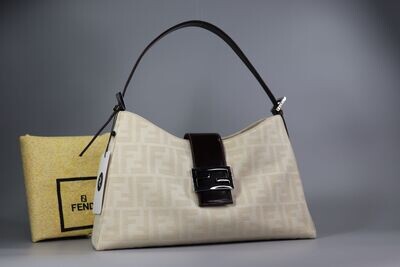 FENDI Mamma Baguette Zucca Canvas Shoulder Bag FENDI Mamma Baguette Zucca Canvas Shoulder Bag