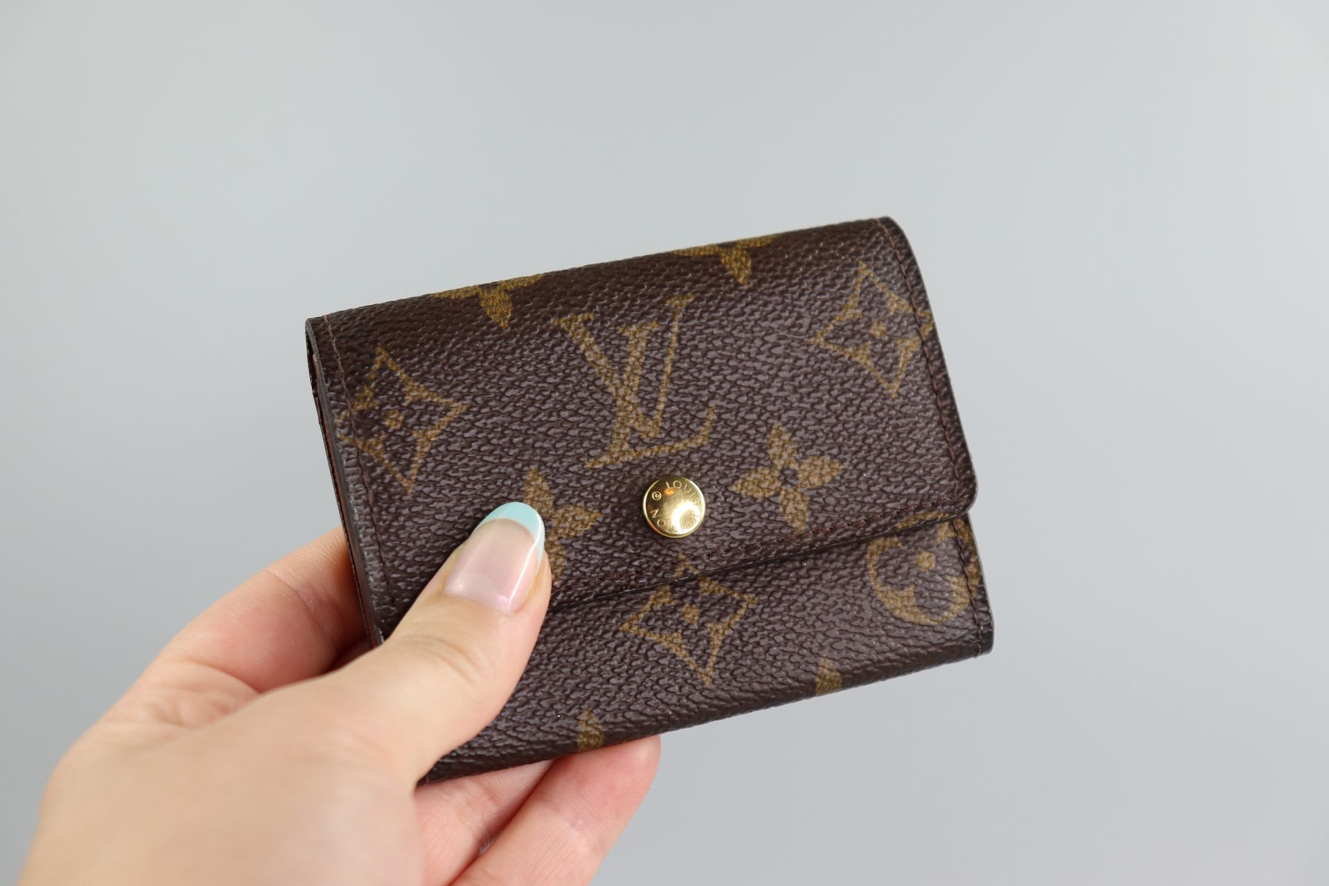 LOUIS VUITTON Monogram Porte-Monnaie Plat Coin Purse