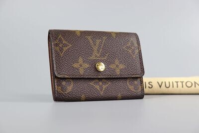 LOUIS VUITTON Monogram Porte-Monnaie Plat Coin Purse