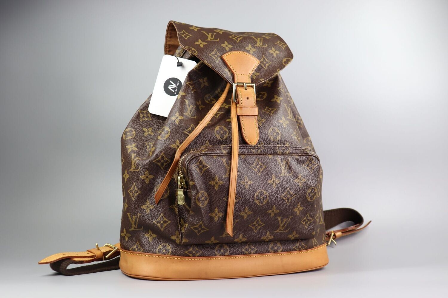 Louis Vuitton Montsouris Gm Brown Canvas Backpack Bag (Pre-Owned)