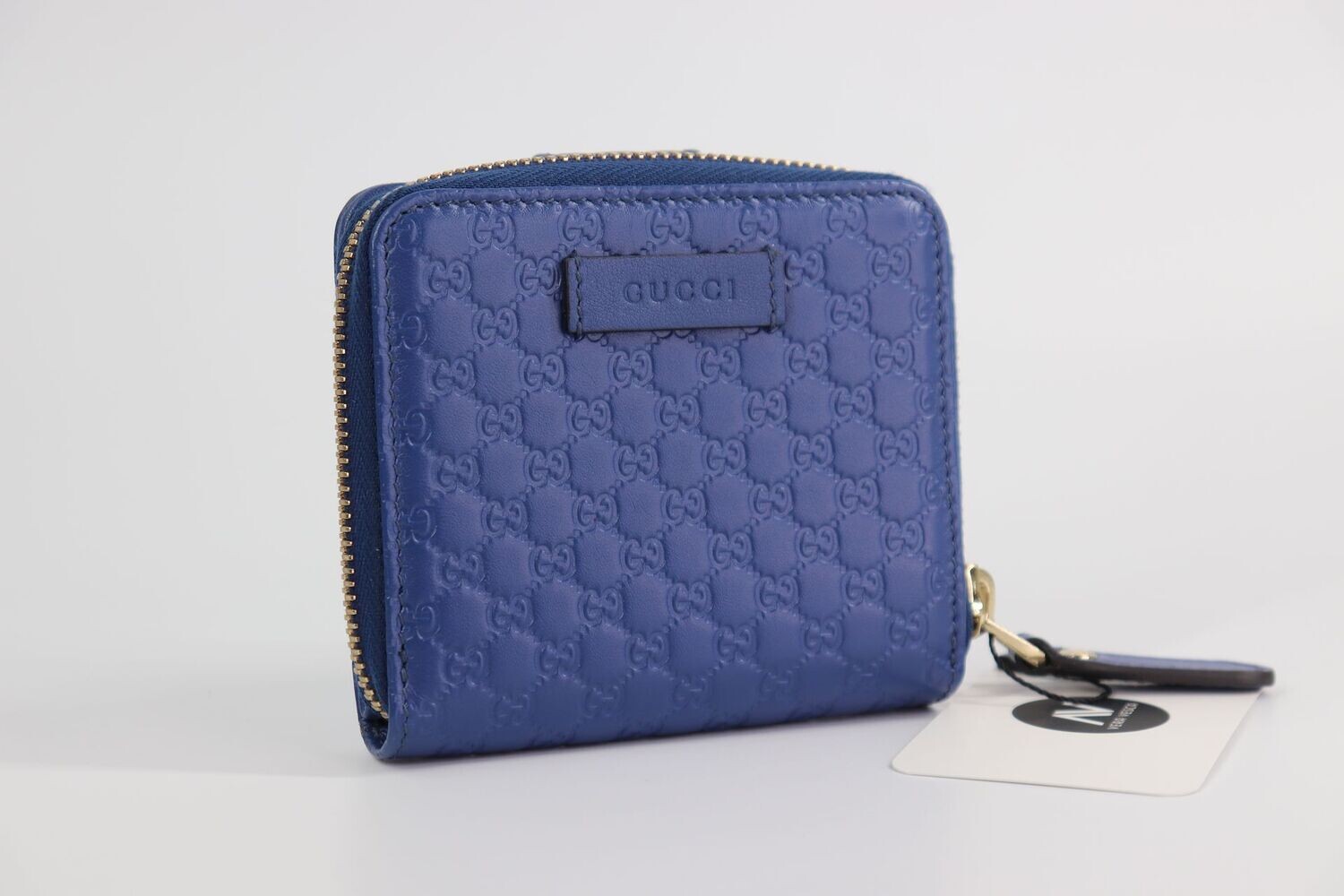 *NEW*GUCCI Micro Guccisima Bifold Compact  Wallet Caspian