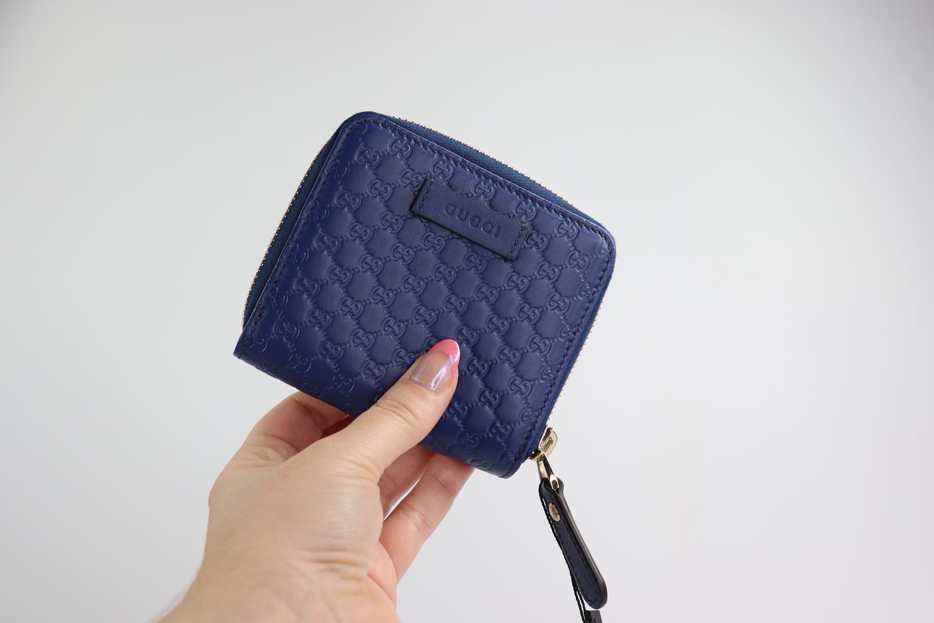*NEW*GUCCI Micro Guccisima Bifold Compact  Wallet Caspian