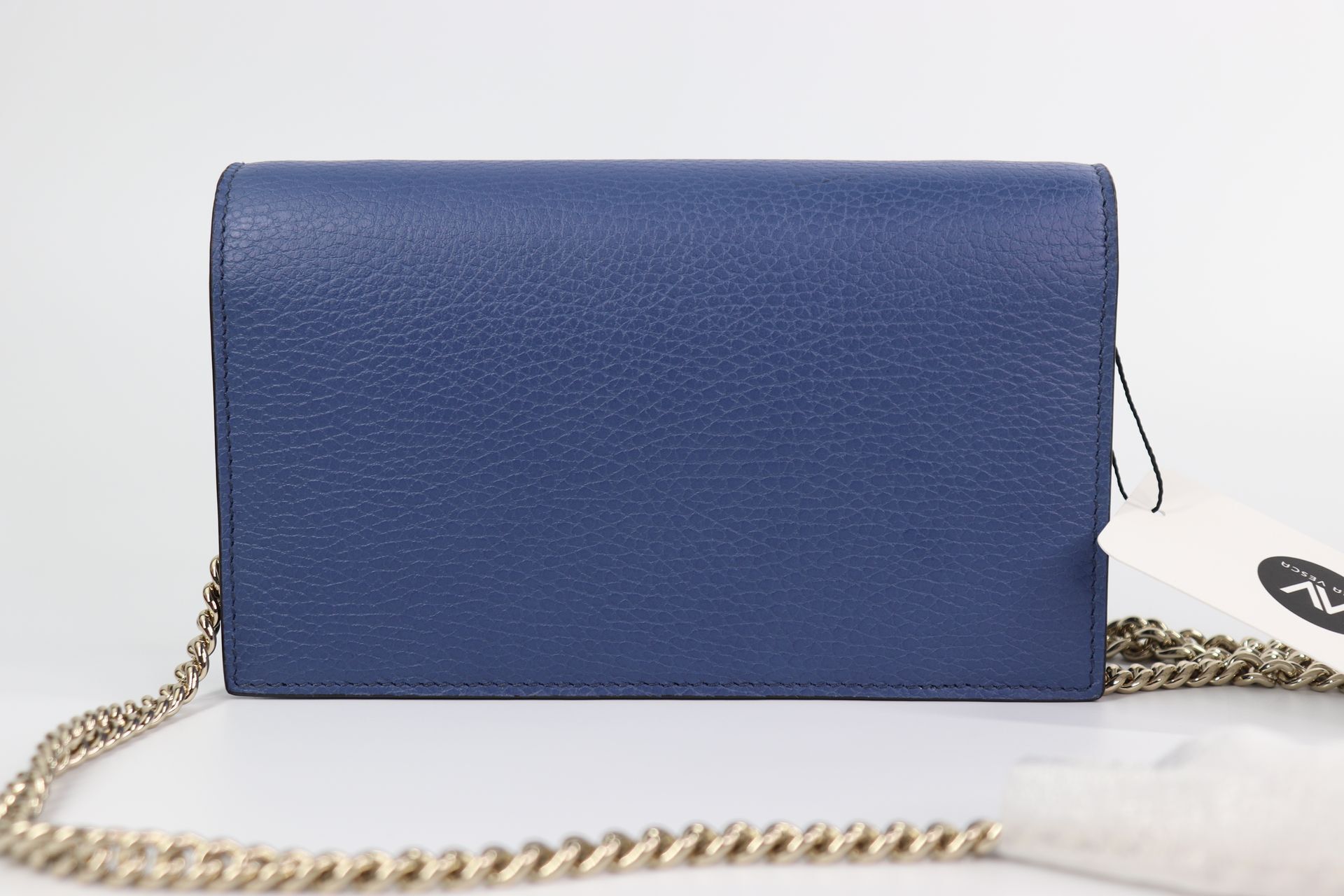 GUCCI Dollar Calfskin Interlocking G Chain Wallet Caspian