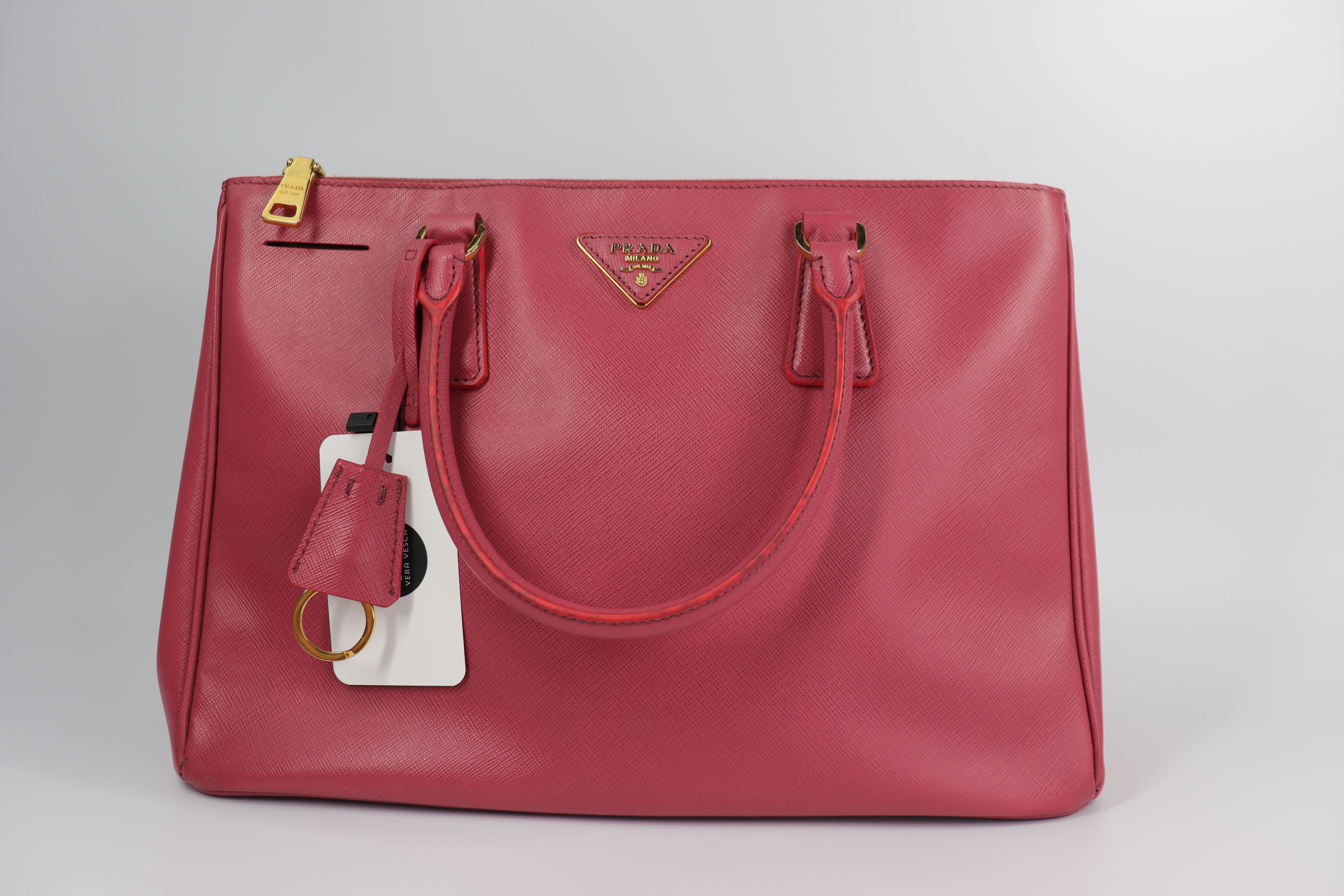 PRADA Saffiano Lux Medium Galleria Double Zip Tote