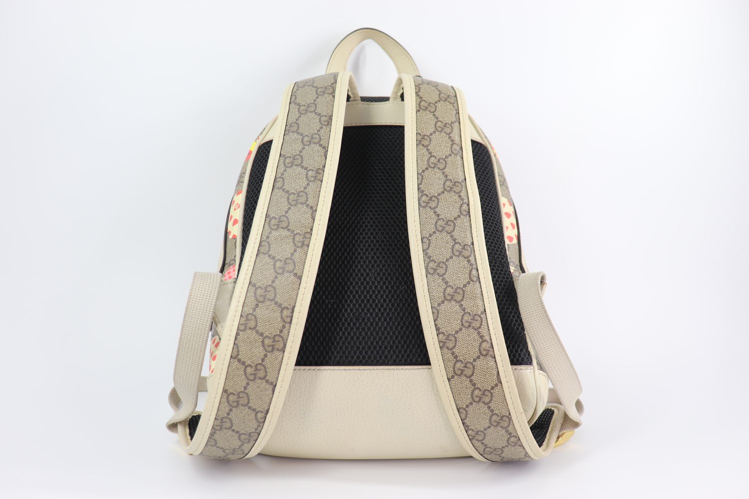 100% Authentic Gucci Les Pomme Supreme Canvas Backpack Gucci Brown GG Supreme Les Pommes Apple and Heart Backpack  main image 4