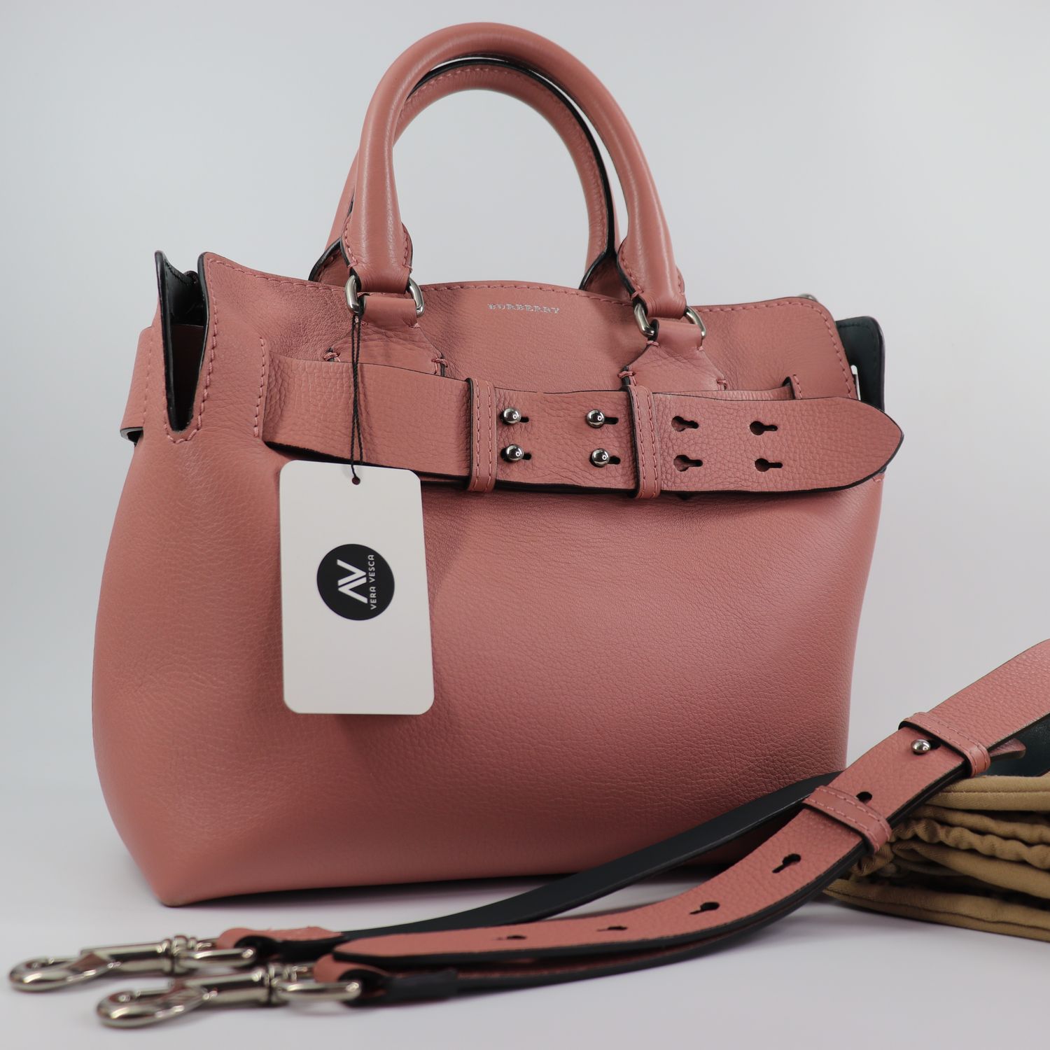 Burberry  Pink Calfskin Small Belt Bag