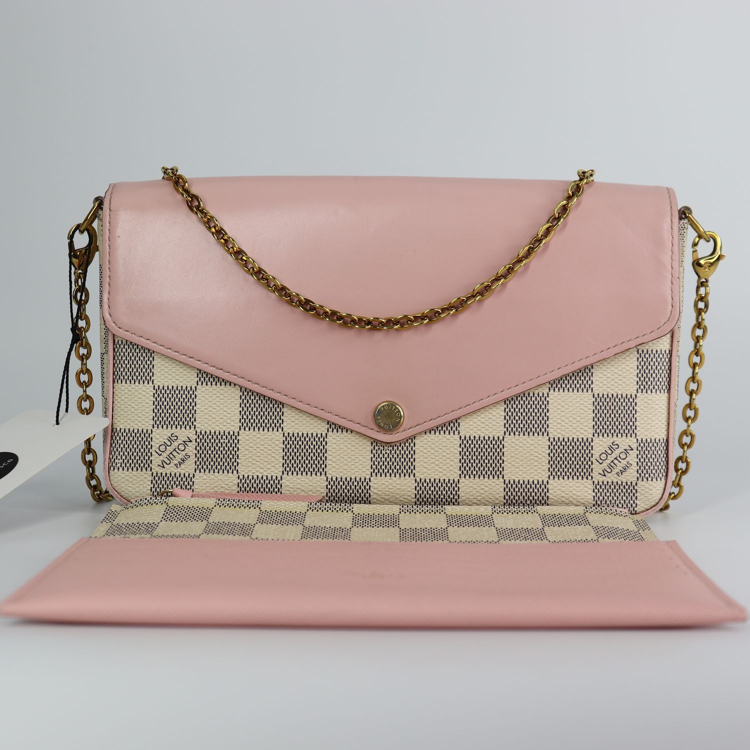 Louis Vuitton Felicie Pochette Damier and Leather