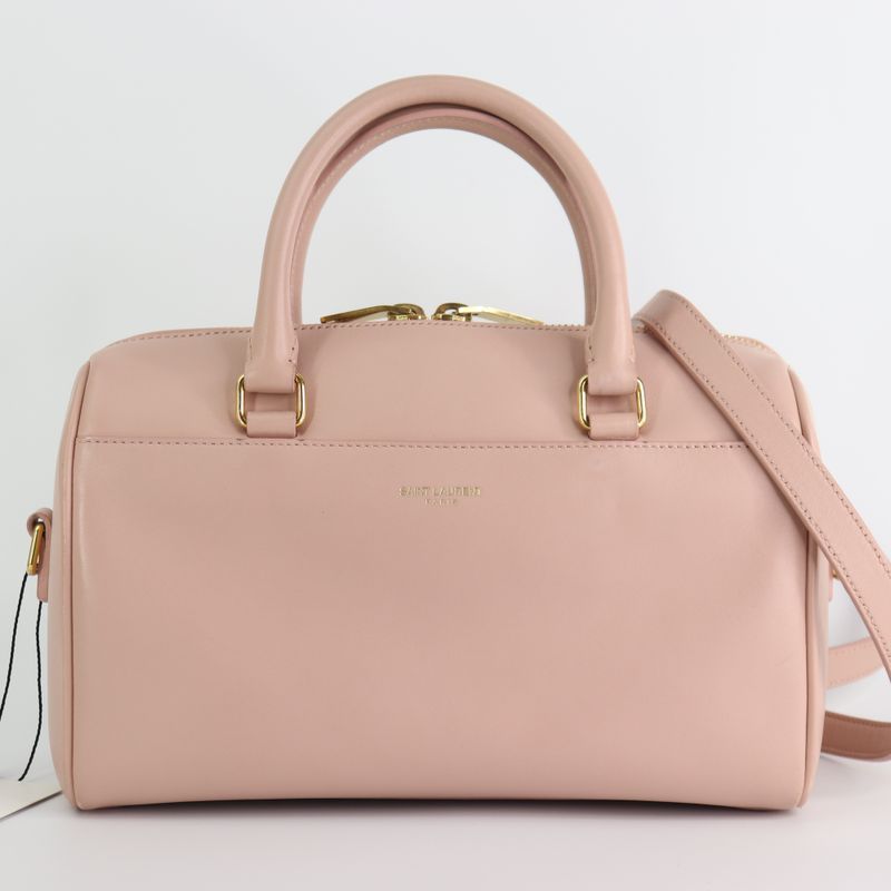 SAINT LAURENT Calfskin Classic Baby Duffle Powder Pink