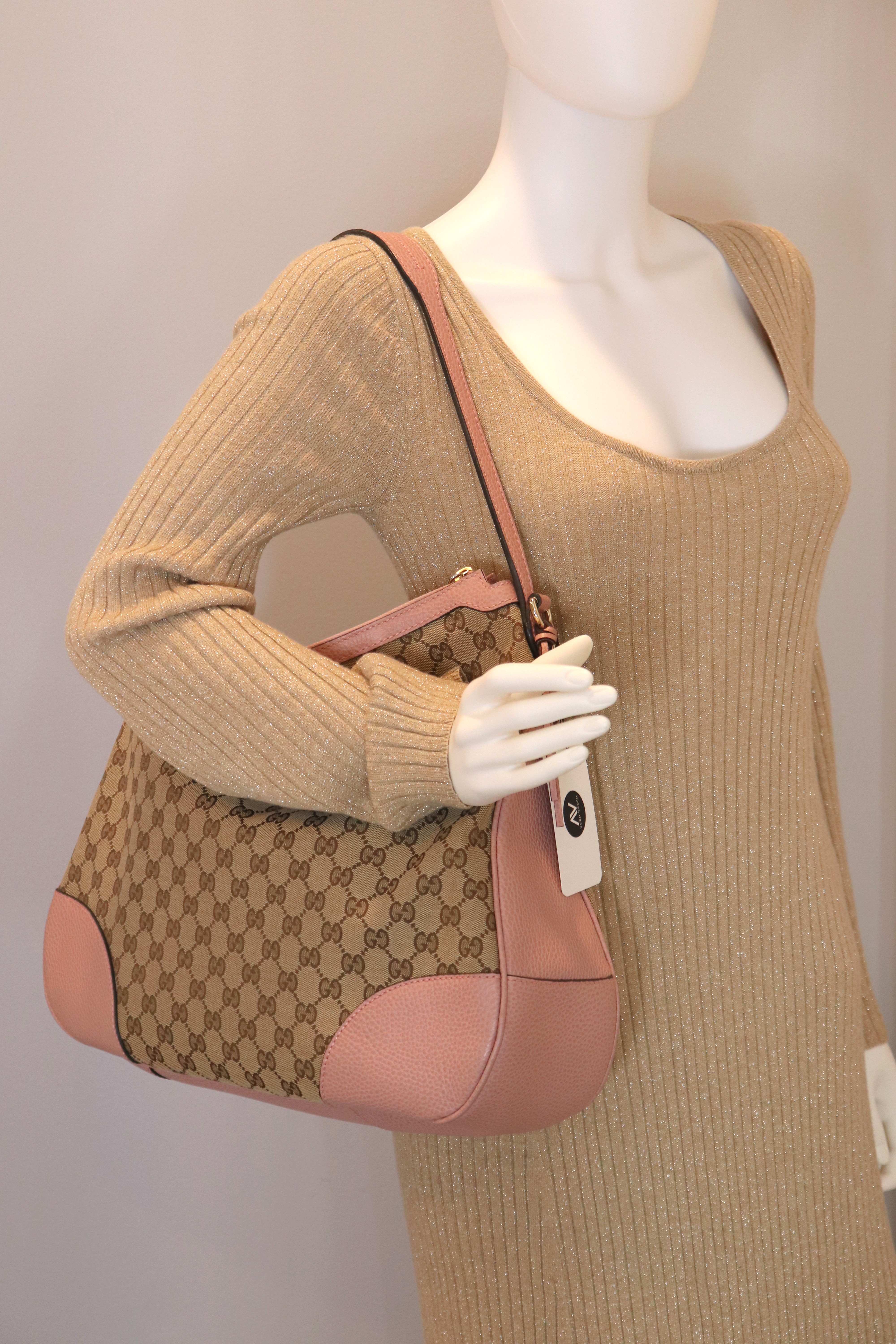 Gucci GG Monogram Large Margaux Hobo Beige Soft Pink