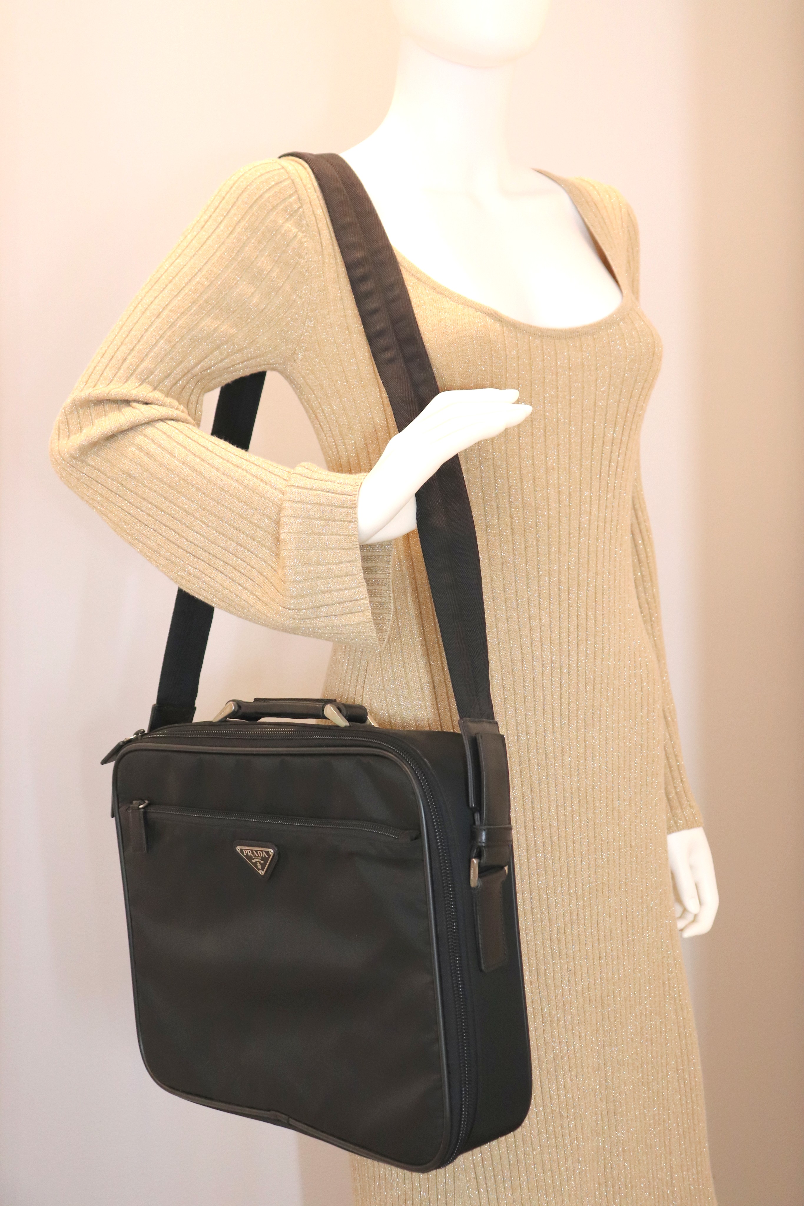 PRADA Nylon / Leather Business Bag