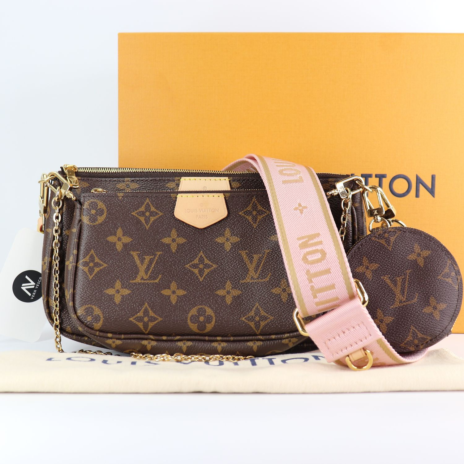 Louis Vuitton Monogram Multi Pochette Accessories Rose Clair Louis Vuitton Monogram Multi Pochette Accessories Rose Clair