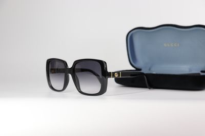 *NEW* Gucci Grey Gradient Square Ladies Sunglasses 56mm