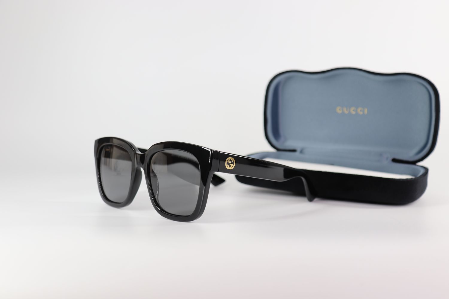 *NEW* Gucci Dark Grey Square Ladies Sunglasses 54mm