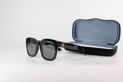 *NEW* Gucci Dark Grey Square Ladies Sunglasses 54mm