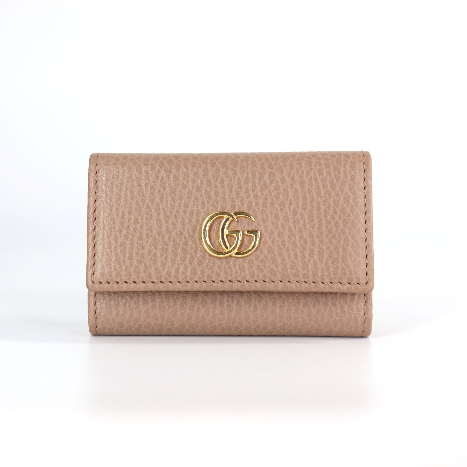 Gucci Dollar Calfskin GG Marmont 6 Key Holder   